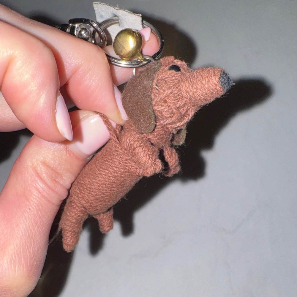 Brown Dachshund Weiner Dog Keychain Original String Doll Doc Handmade Thailand - Picture 6 of 6